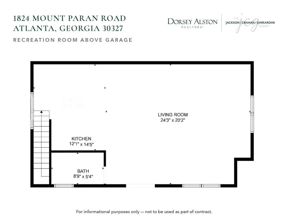 Recreation Room above Garage