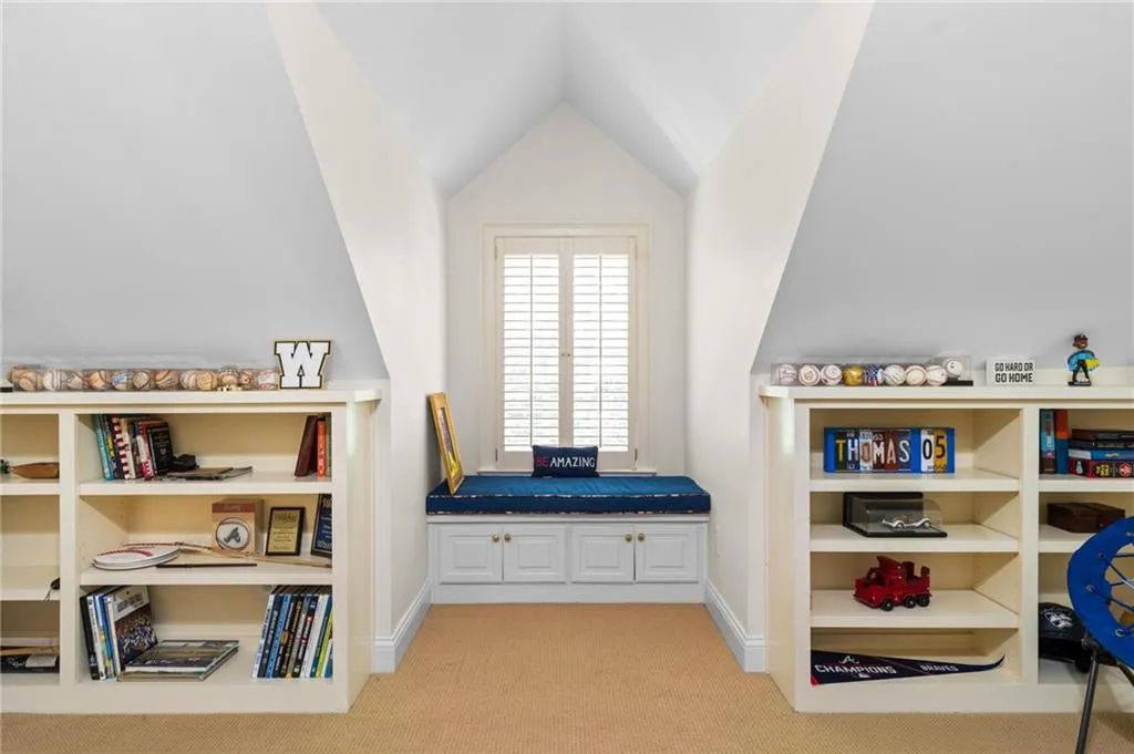 Upstairs bedroom #2. All bedrooms have great nooks, taking advantage of the dormers!