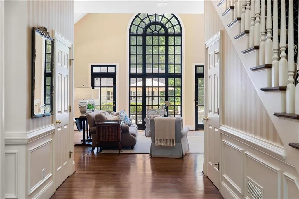Looking toward family room and view to pool.
