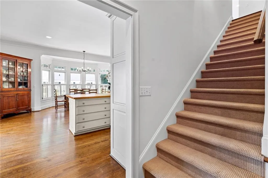 Take the back stairs up if you'd like!
