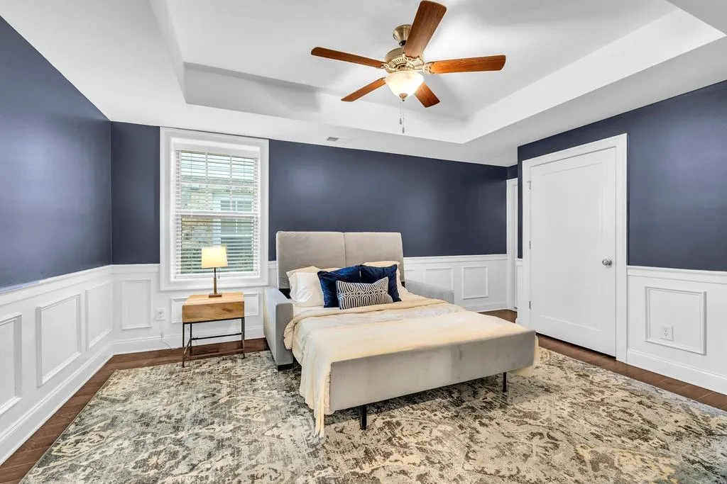 Terrace level full bedroom (or office/playroom) with ensuite full bath