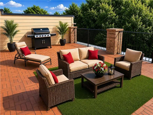 Virtually Staged 4th Story Sun Porch