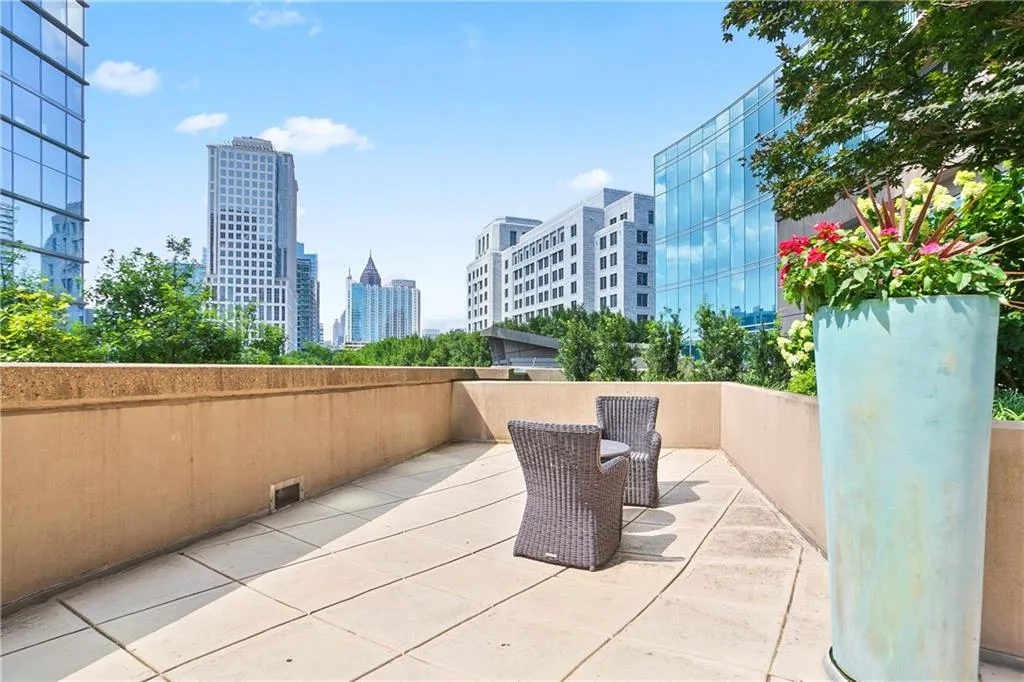 View of patio / terrace featuring a skyline view