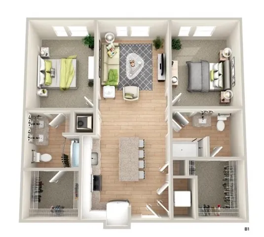 View of room layout