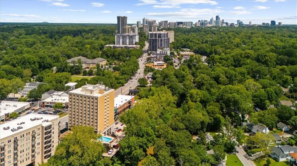 Bird's eye view of skyline