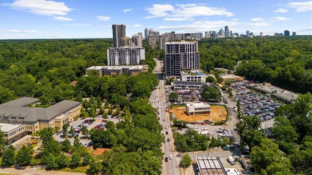Aerial view of skyline