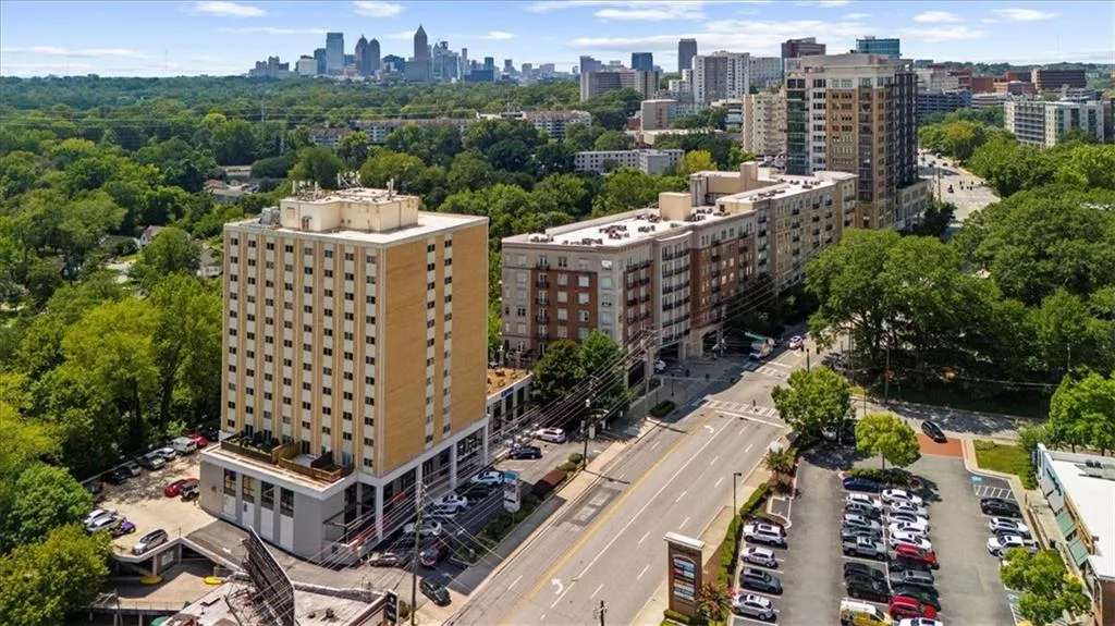 Bird's eye view of skyline