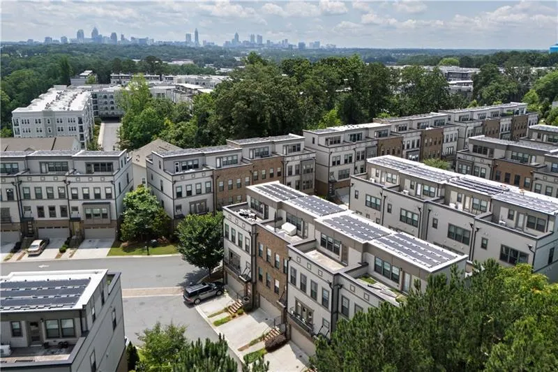 Bird's eye view of skyline