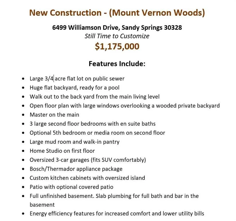 6499 Williamson Drive, Sandy Springs, Georgia 30328, 4 Bedrooms Bedrooms, ,4 BathroomsBathrooms,Residential,Sold,6499 Williamson Drive,5906422