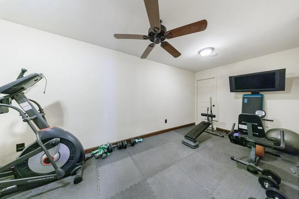 one of two bedrooms in basement