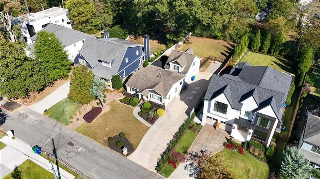 Aerial view of residential area
