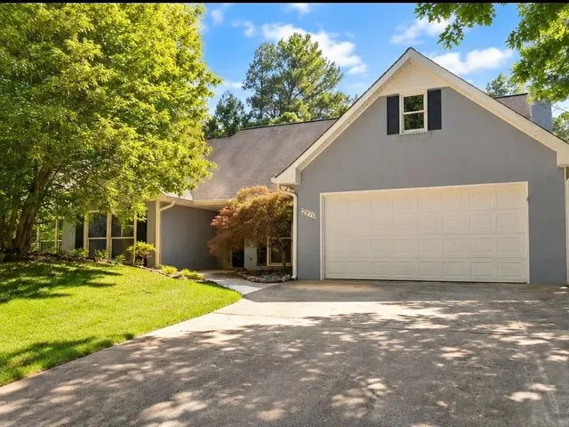 Light gray exterior with white trim