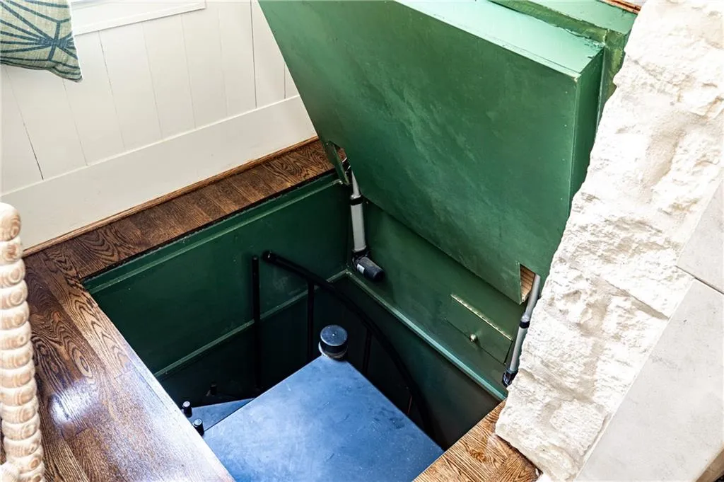 Hidden door to wine cellar