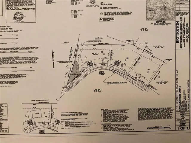Lot Reconfiguration Plat. Illustrating the property's boundary lines and area divisions