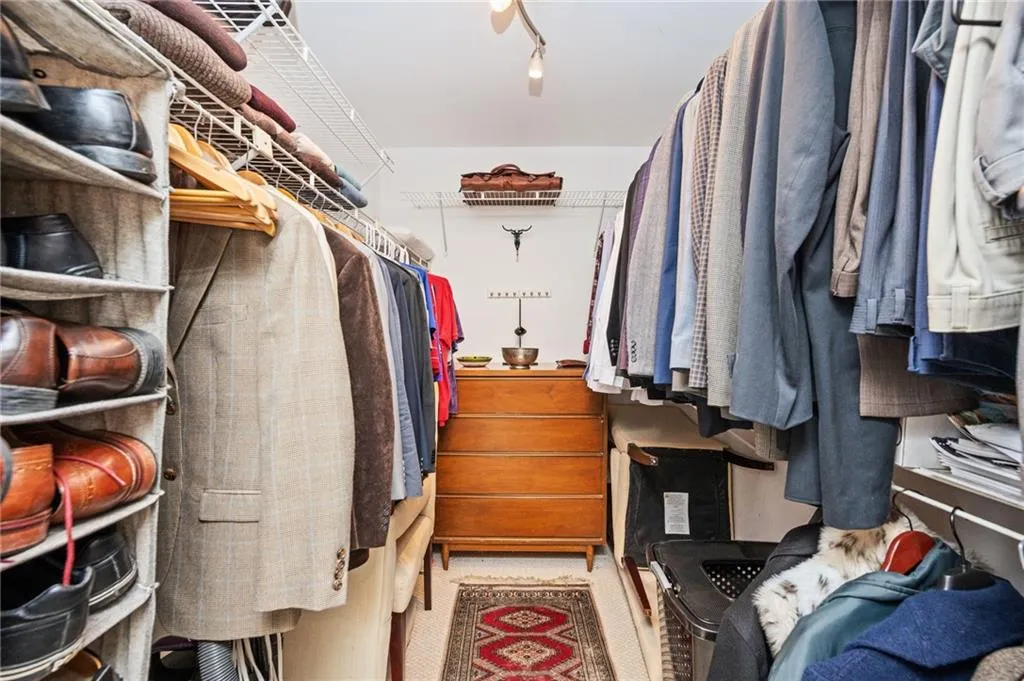 View of generous walk-in closet