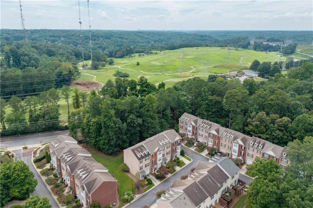 Aerial view. Walk out of your community and across the street to enjoy a game of golf at the 18-hole public golf course - Steel Canyon Golf Club.