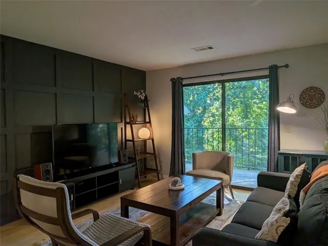 Dark accent wall with paneling