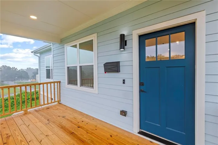 Covered patio entry