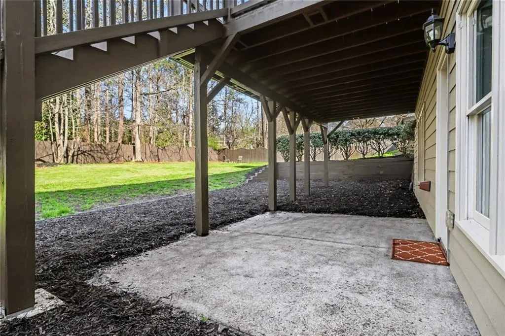 Patio Just off the Terrace Level Leading to the Large Level Backyard