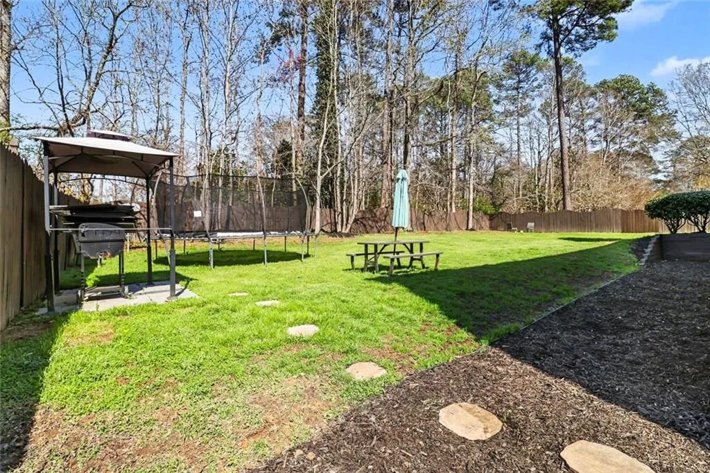 Level and Fenced Backyard