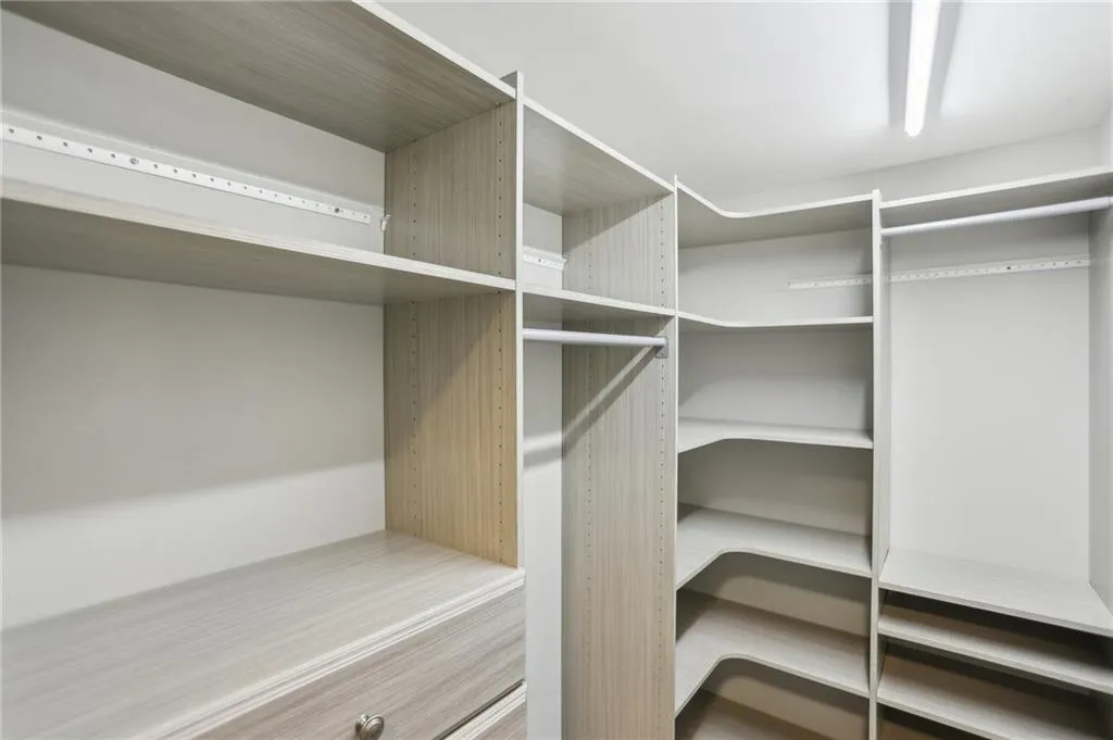 View of spacious custom closet