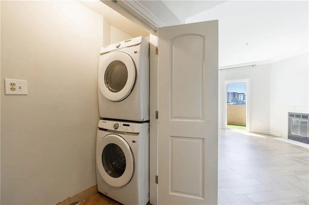 Convenient hall laundry