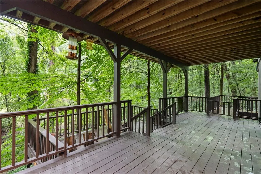 Lower level covered deck
