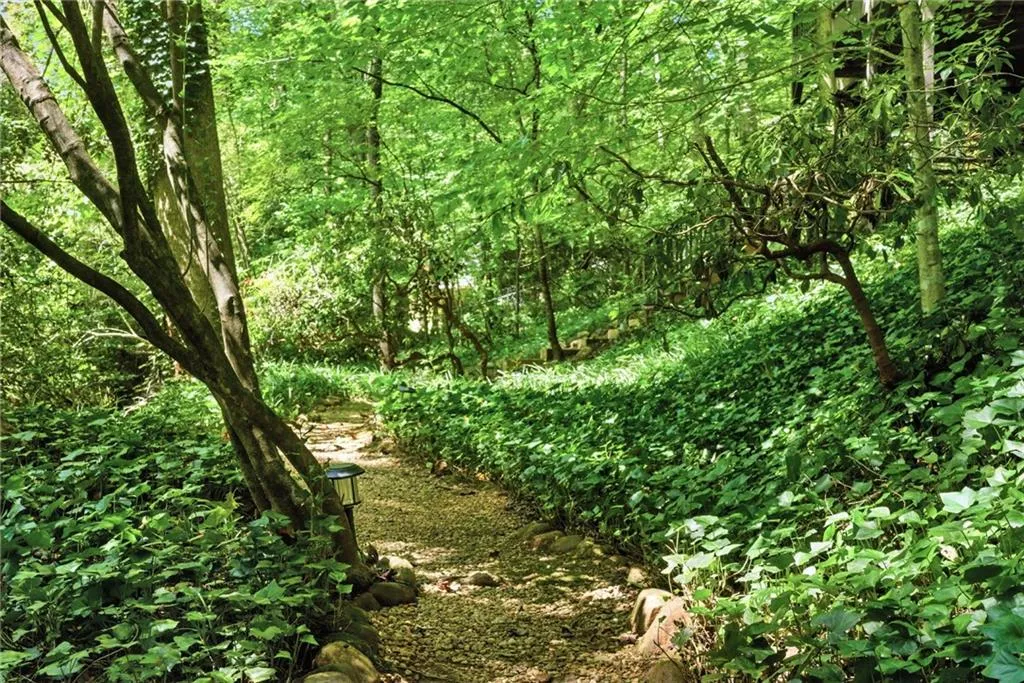 Pepple walking trail on property