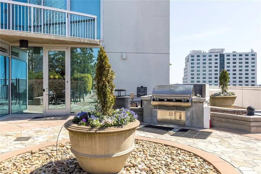 Rooftop grilling area