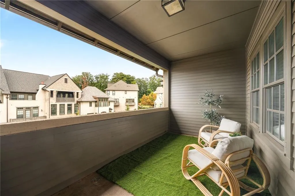 Balcony featuring a residential view