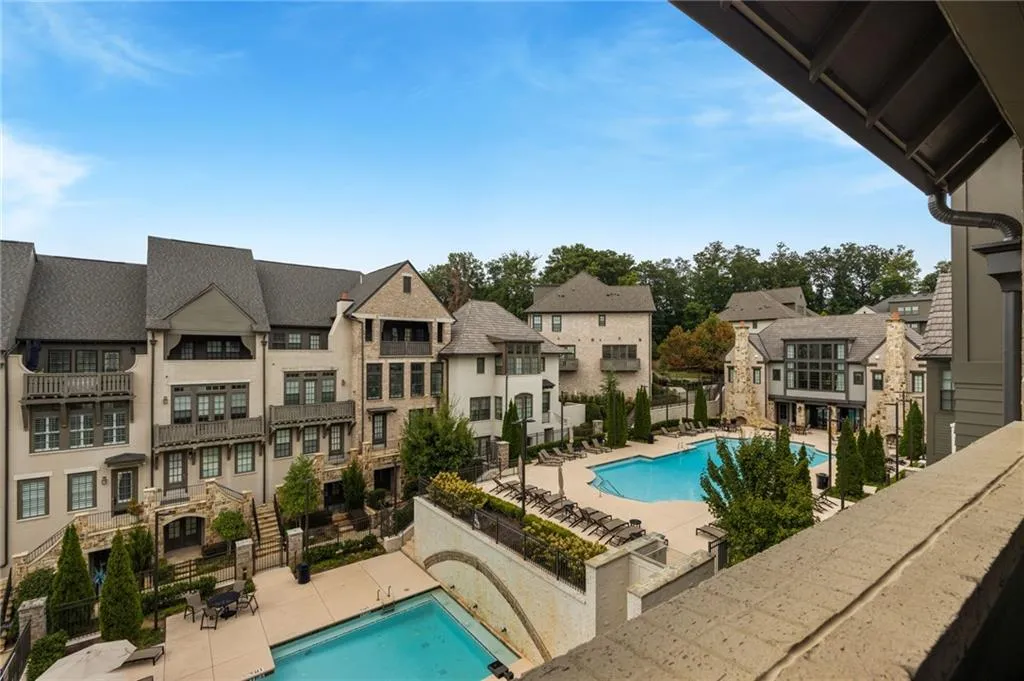 Pool with fence and a patio