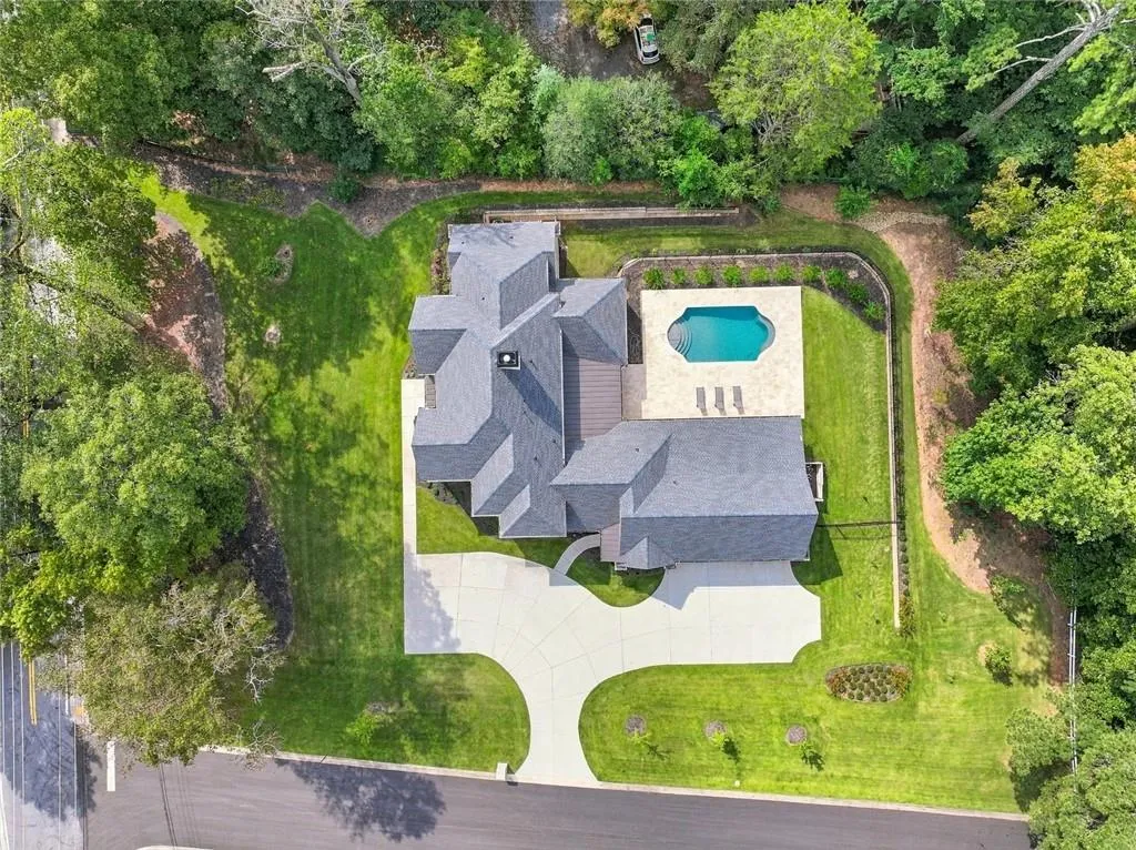 Peaceful & manicured from above
