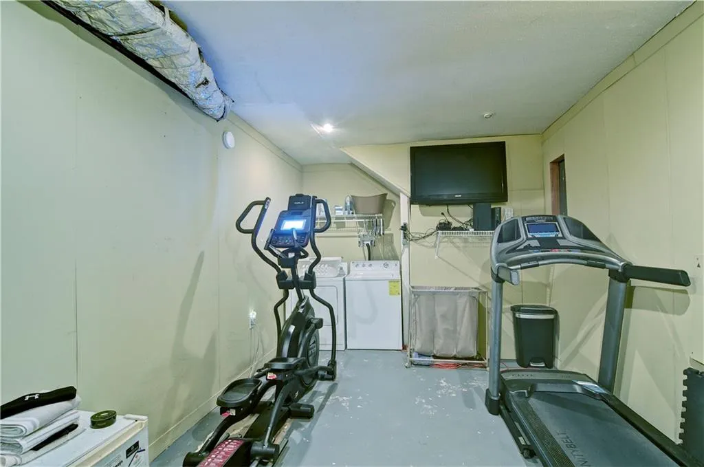 Lower Level Laundry Rm with Work-Out Space