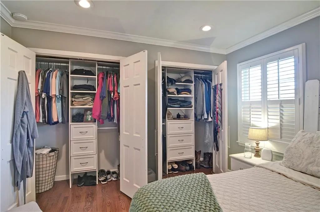 Two Wall Closets with Built-Ins