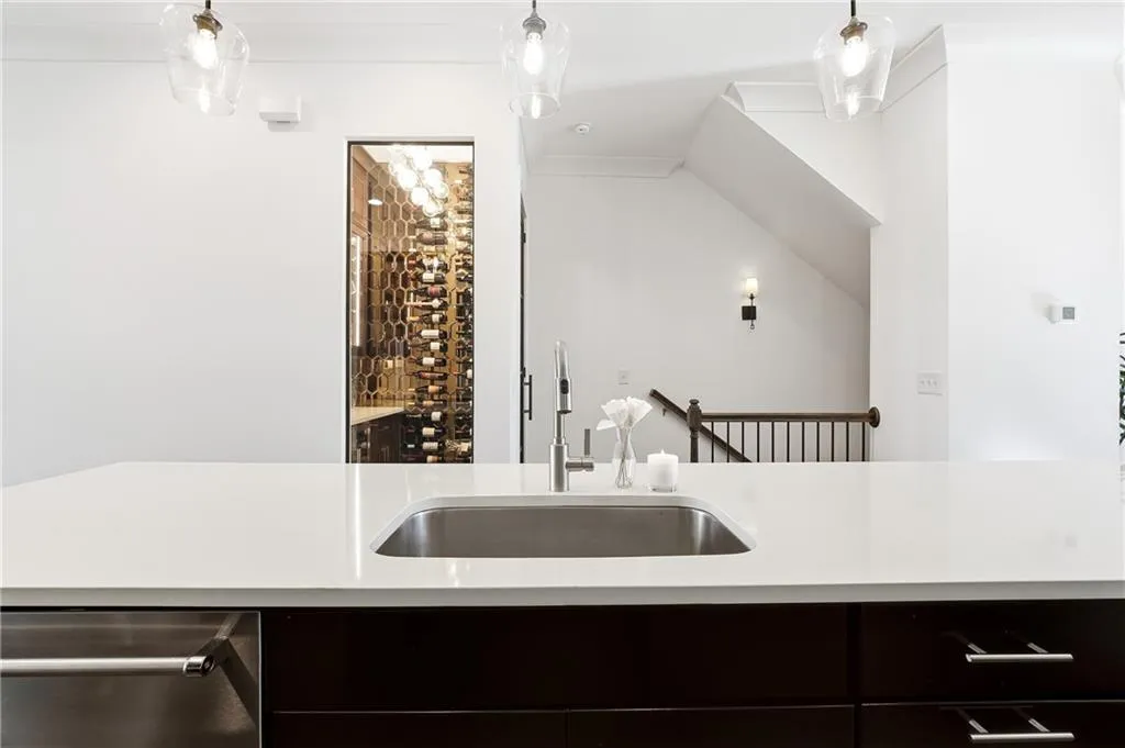 View to new custom Wine Cellar