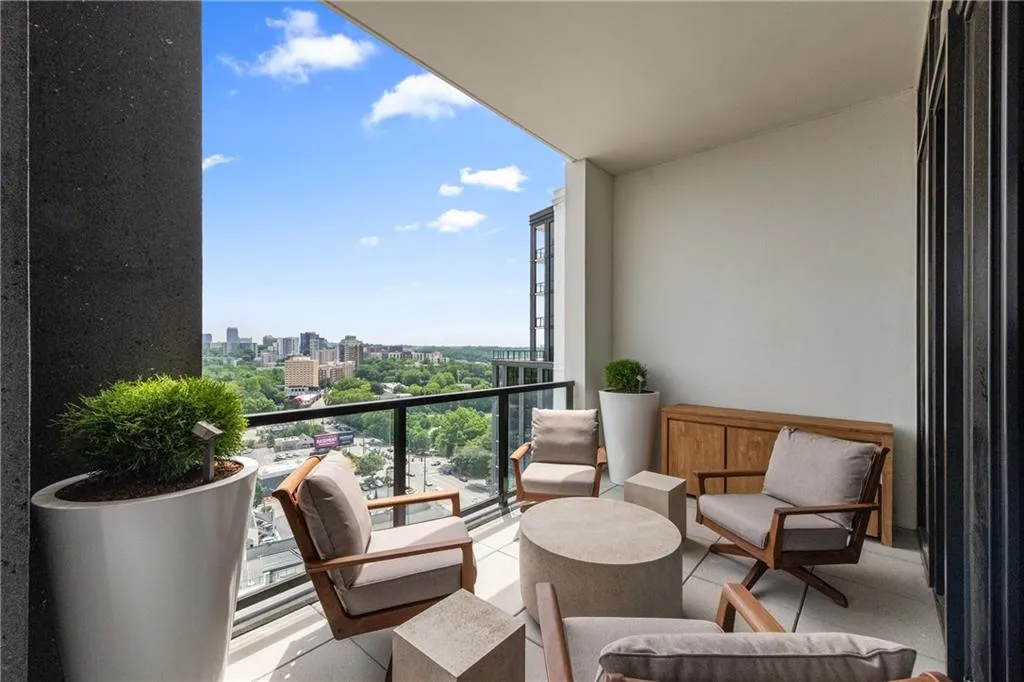 Private balcony off of the living room