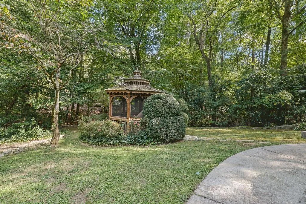View of yard with a gazebo