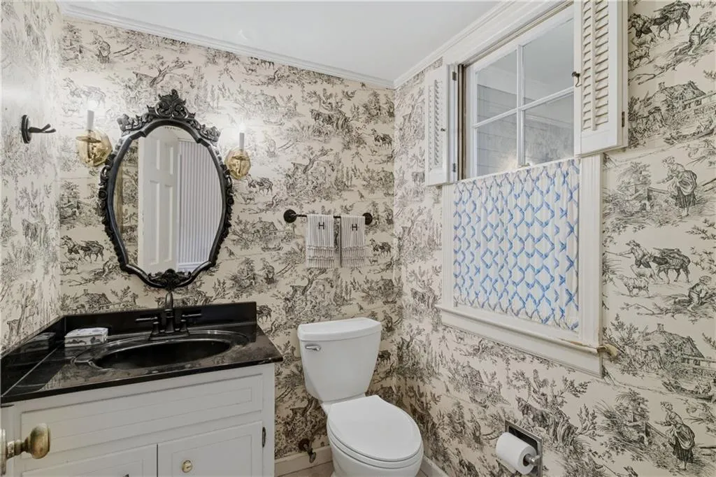 Main level powder room