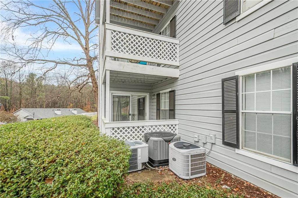 Exterior view of a central AC unit