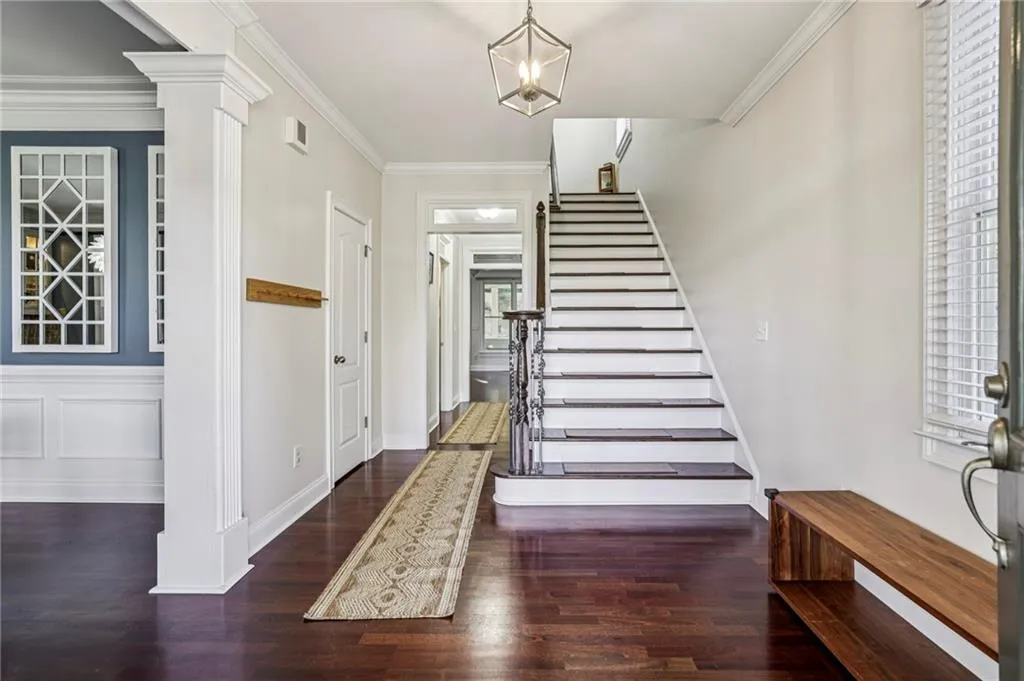 High ceilings and transome windows allow for an abundant of light