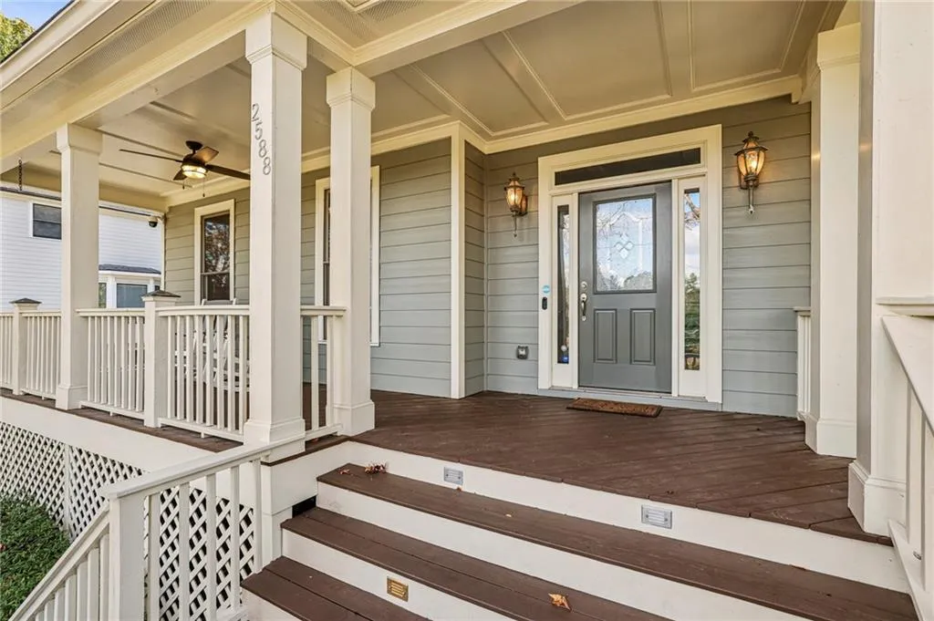 Expansive front porch
