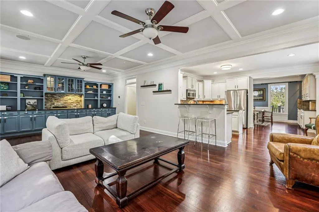 Large Family room, also with additional painted cabinetry