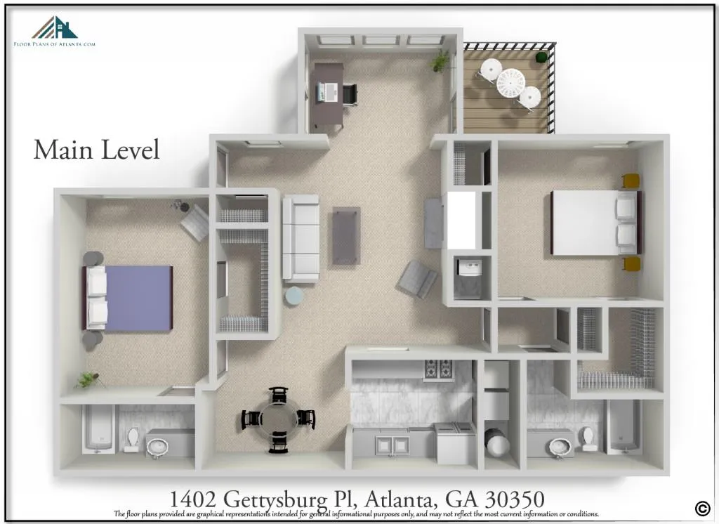 1402 Gettysburg Place, Sandy Springs, Georgia 30350, 2 Bedrooms Bedrooms, ,2 BathroomsBathrooms,Residential,Sold,1402 Gettysburg Place,6513558
