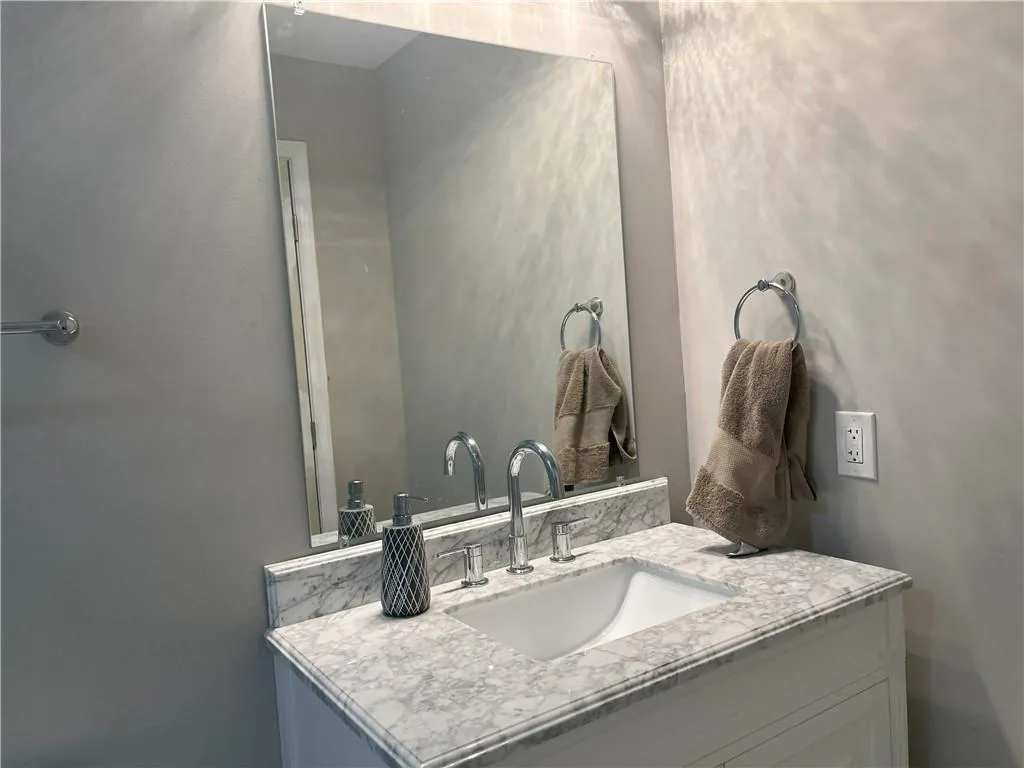 Bathroom featuring vanity