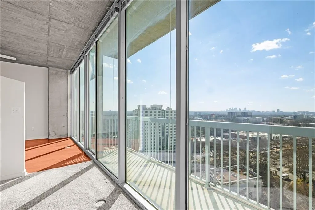 Balcony with a city view