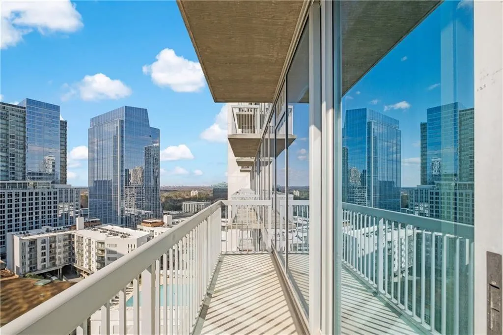 Balcony with a city view