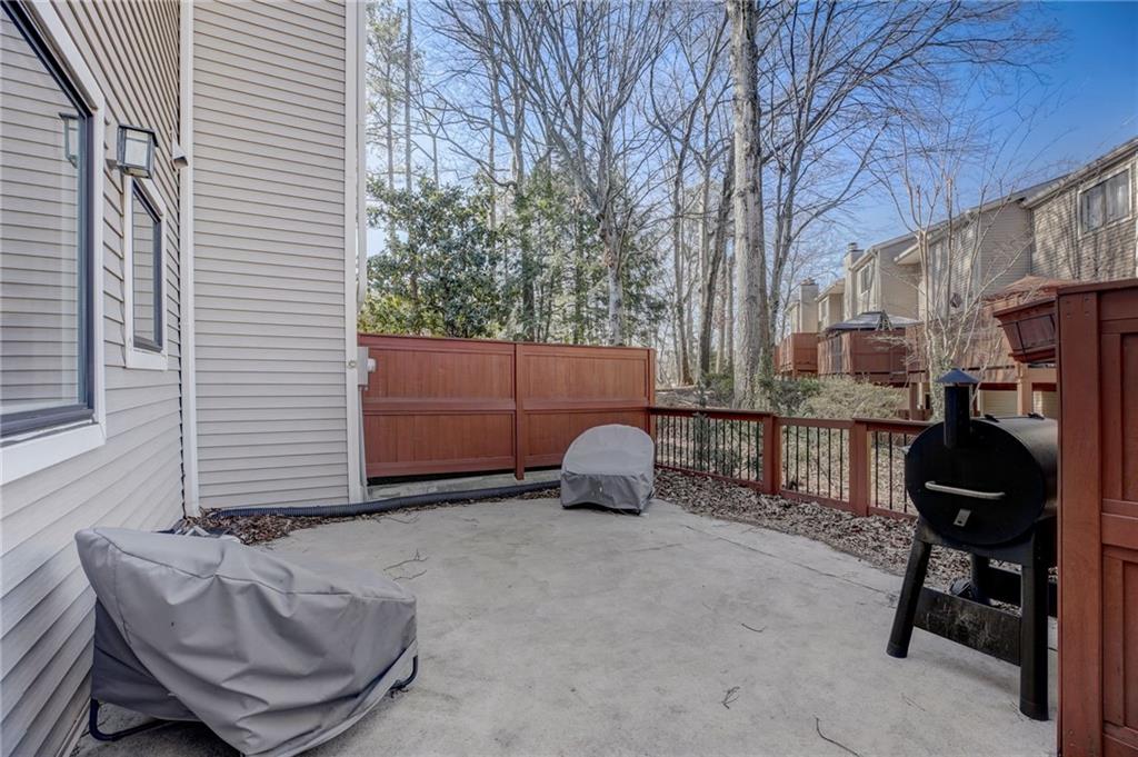 View of terrace with a grill