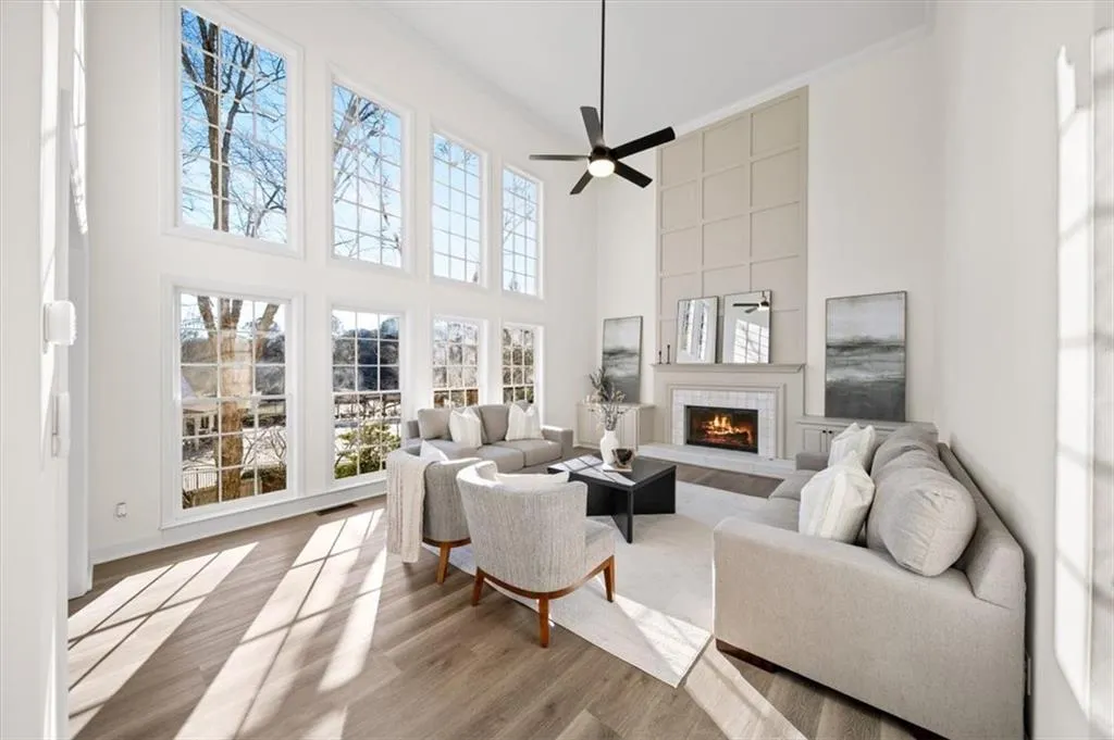 2 story great room with natural light