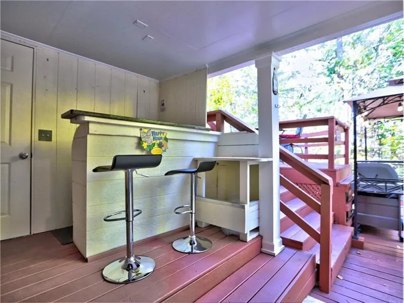 View of wooden deck