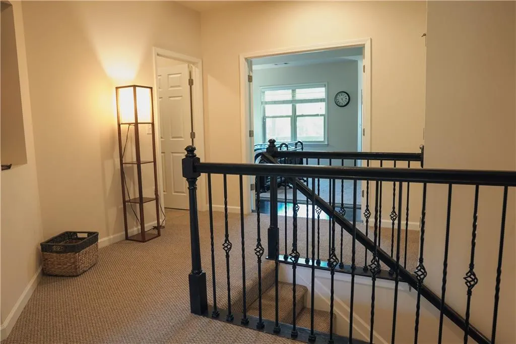 Hall with carpet floors